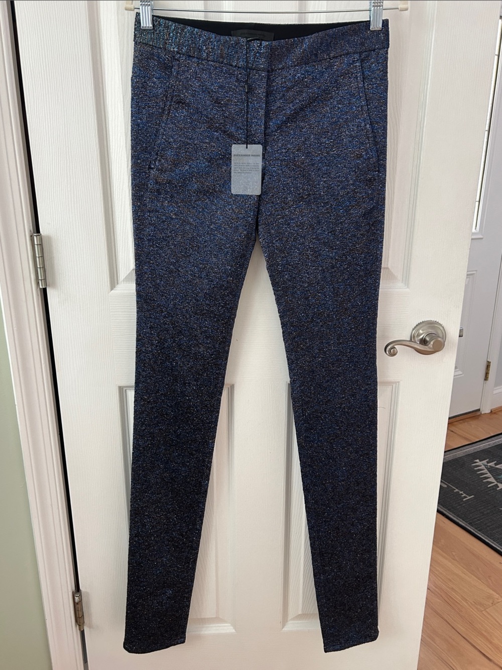 Alexander Wang Sparkling Navy and Black Knit Pants